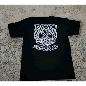Dixxon Flannel Co Gray Sketchy Crest Sturgis T Shirt Mens 2XL Black Short Sleeve